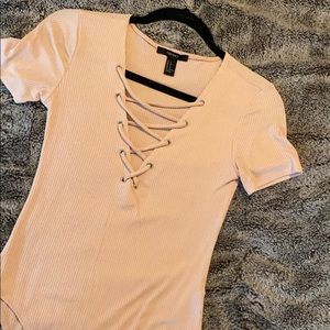 Forever 21 light pink bodysuit